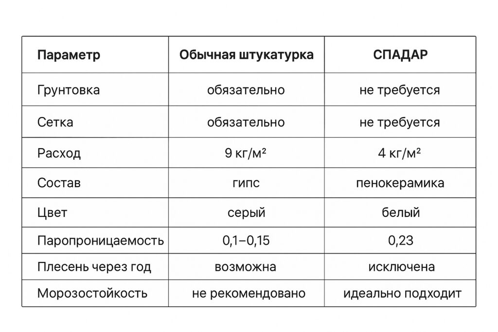 Спадар характеристики