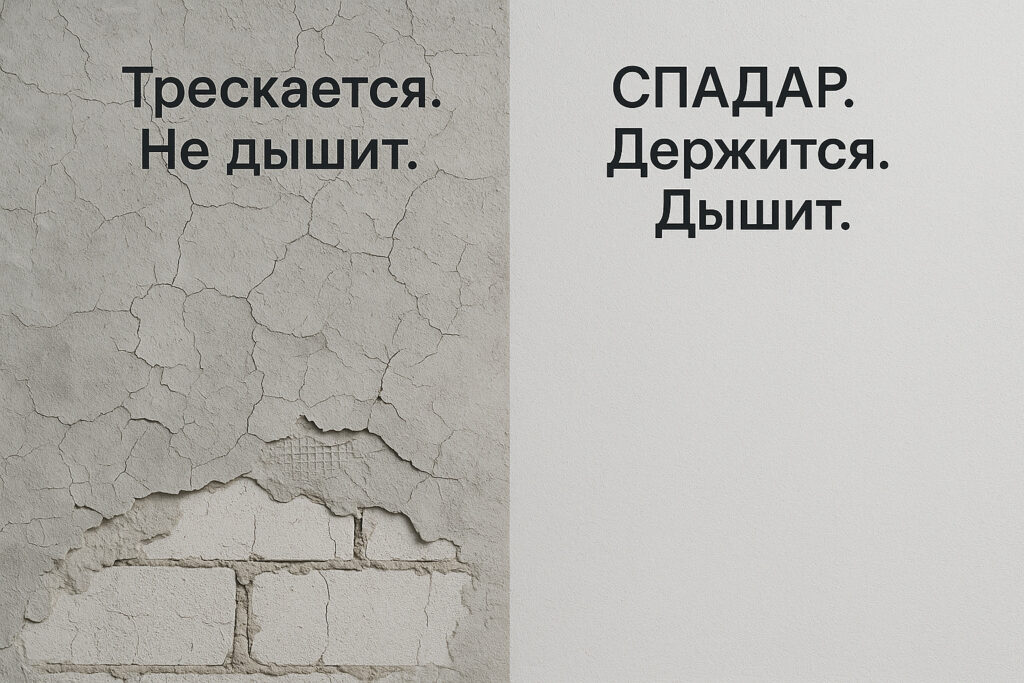 СПАДАР — штукатурка, которую не нужно защищать СПАДАР — штукатурка которая держится