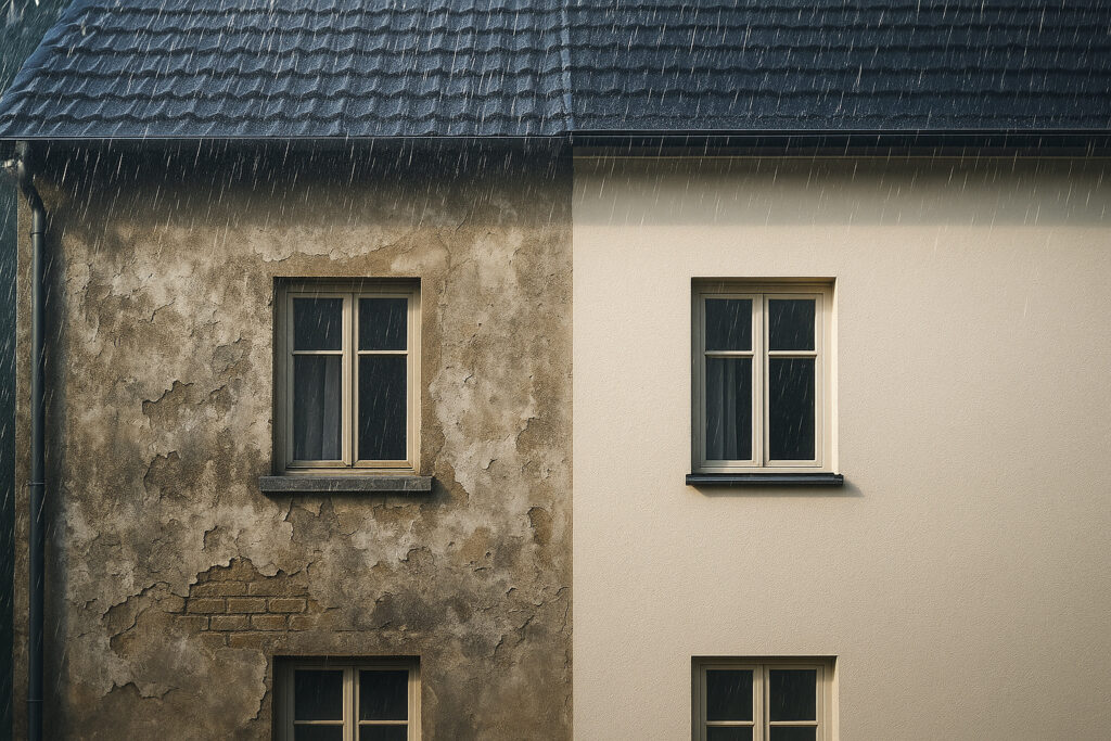 Почему штукатурка от дождя разрушается Почему штукатурка от дождя разрушается